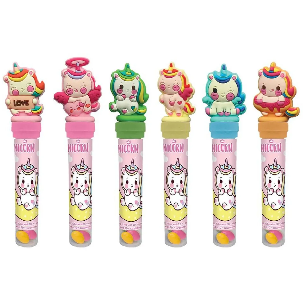 Tube de 20 bonbons Licorne avec capuchon tampon-Gifi