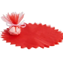 Tulle dragées rouge x20-Gifi Outlet