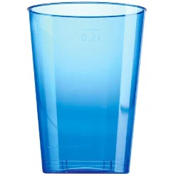 Verre en plastique bleu x 6-Gifi Online