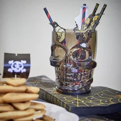 Verre plastique forme tête de mort noir Ø9,5xH12,5cm-Gifi Hot