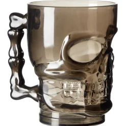 Verre plastique forme tête de mort noir Ø9,5xH12,5cm-Gifi Hot