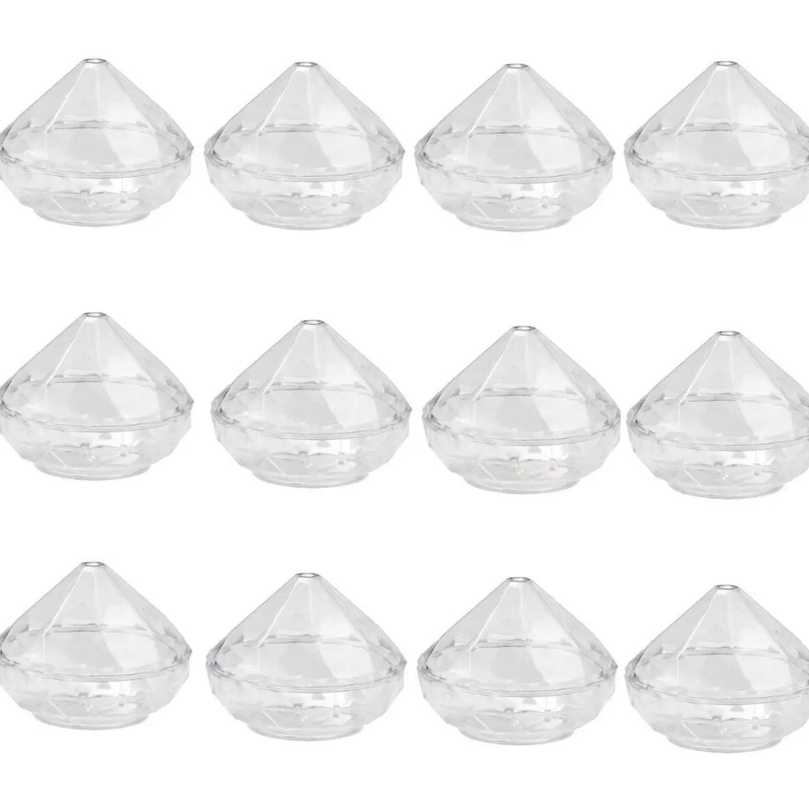 Verrine transparente forme diamant x12-Gifi Best