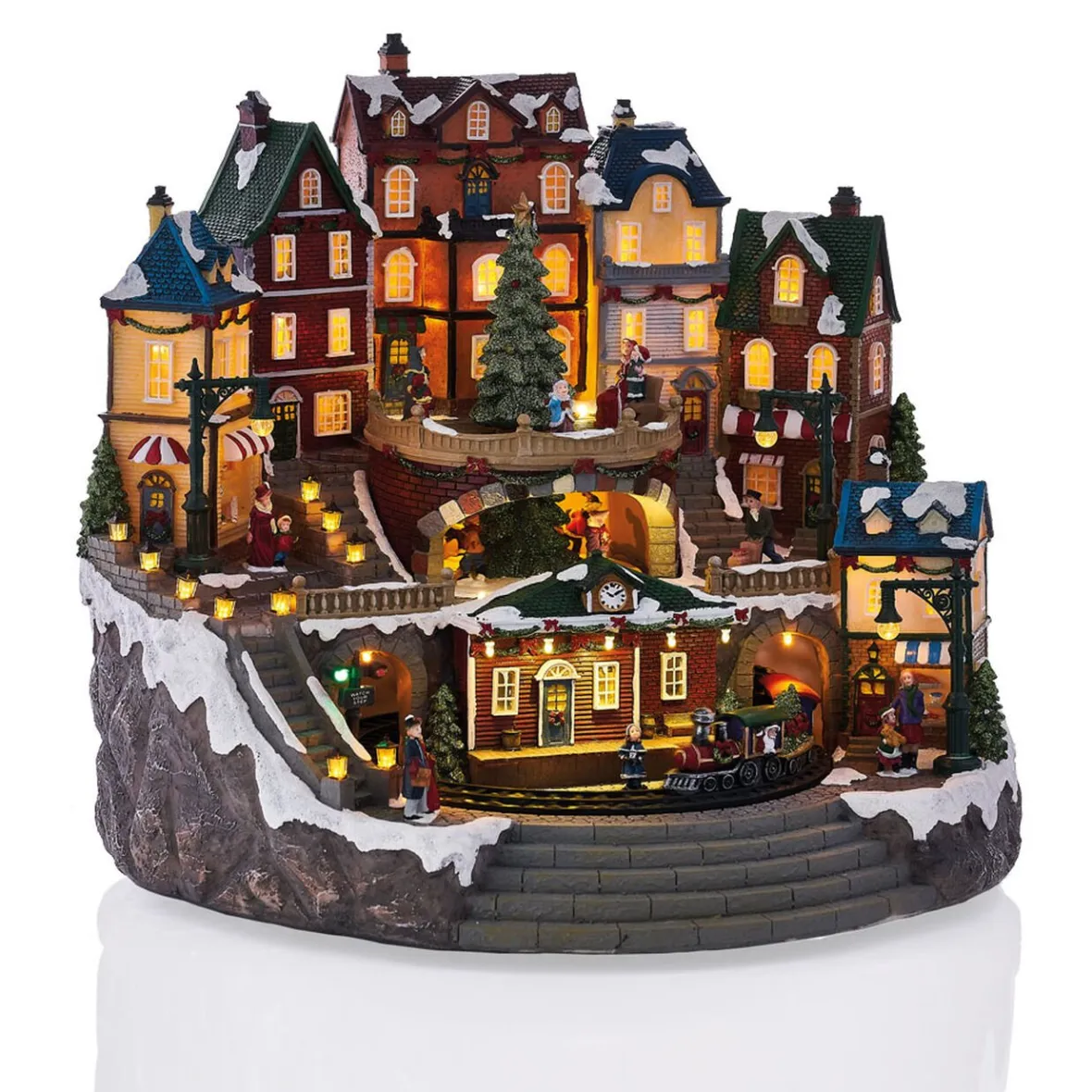 Village animé lumineux et musical 34 LED-Gifi Clearance