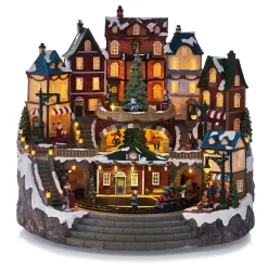 Village animé lumineux et musical 34 LED-Gifi Clearance