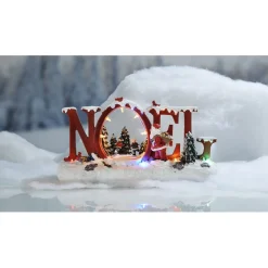 Village de Noël animé avec inscription lumineuse Noël-Gifi Discount