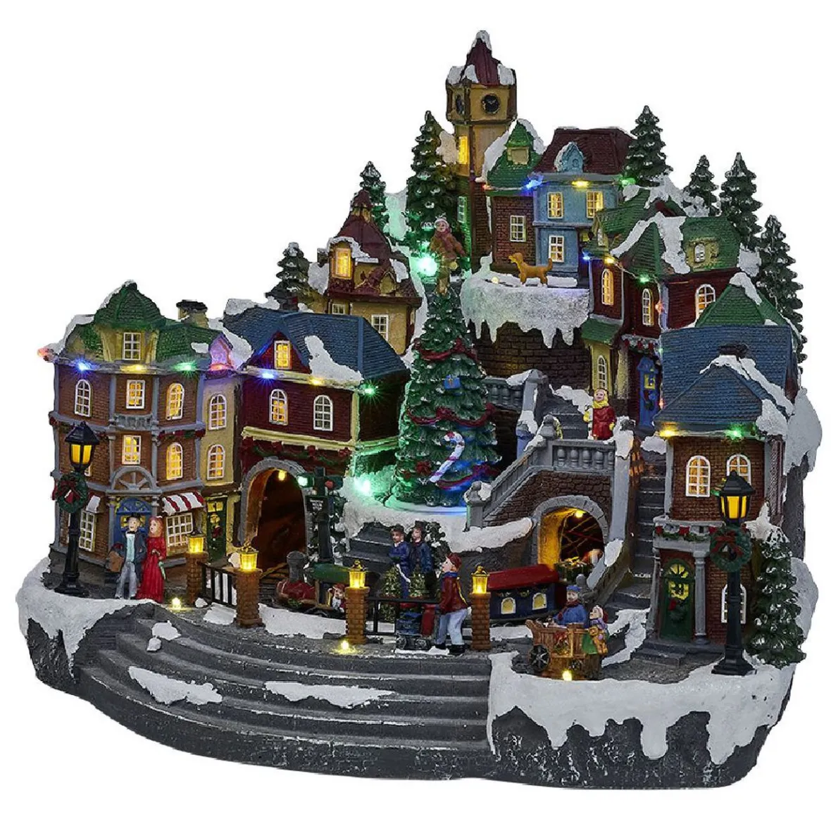 Village de Noël animé lumineux musical-Gifi Best