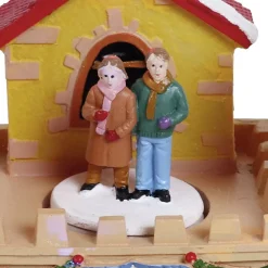 Village de Noël château animé lumineux musical 8 LED multicolore fixe-Gifi Discount