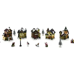 Village de Noël et personnages résine-Gifi Discount