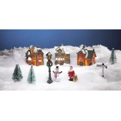 Village de Noël lumineux 10 pièces-Gifi