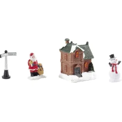 Village de Noël lumineux 10 pièces-Gifi