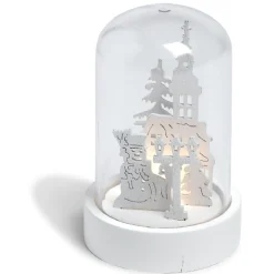 Village et clocher lumineux effet enneigé 1 LED-Gifi Discount